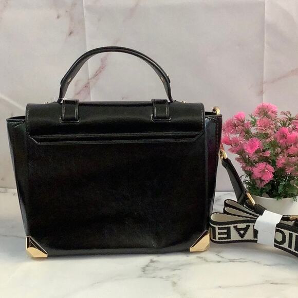 NWT Black Michael Kors Manhattan Medium Women's Satchel School - Picture 4 of 7